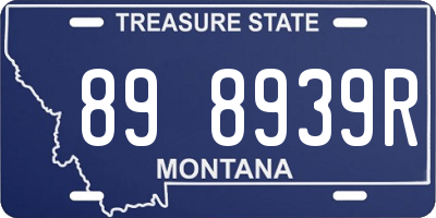 MT license plate 898939R