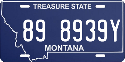 MT license plate 898939Y