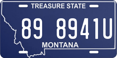 MT license plate 898941U
