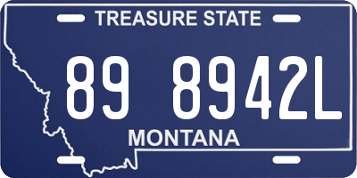 MT license plate 898942L
