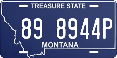 MT license plate 898944P