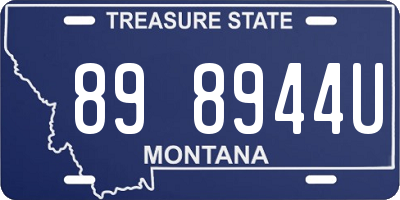 MT license plate 898944U