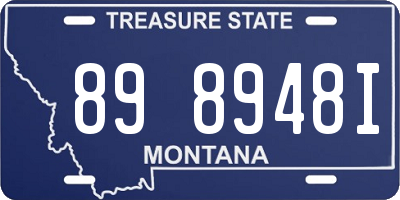 MT license plate 898948I