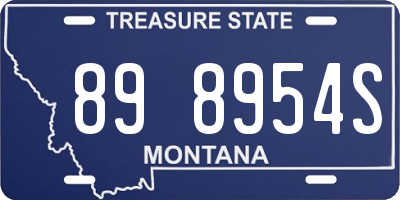 MT license plate 898954S