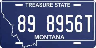 MT license plate 898956T