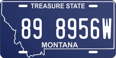 MT license plate 898956W