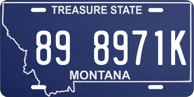 MT license plate 898971K