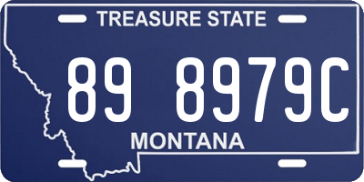 MT license plate 898979C
