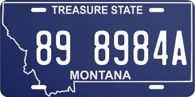 MT license plate 898984A
