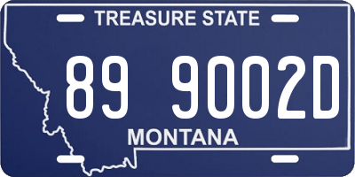 MT license plate 899002D
