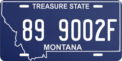 MT license plate 899002F