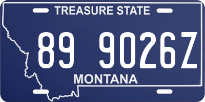 MT license plate 899026Z