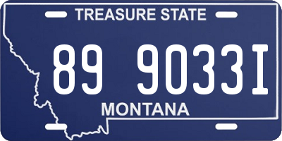 MT license plate 899033I