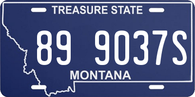 MT license plate 899037S