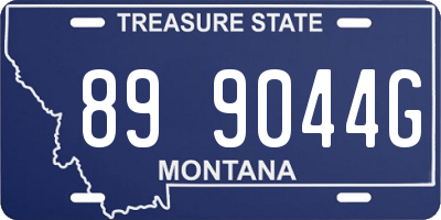 MT license plate 899044G