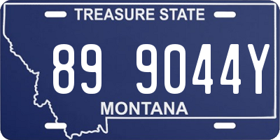 MT license plate 899044Y