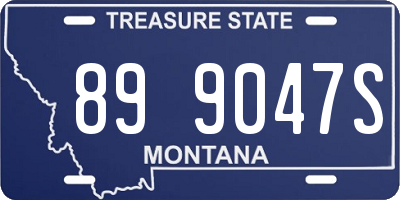 MT license plate 899047S