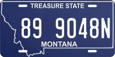 MT license plate 899048N