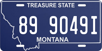 MT license plate 899049I