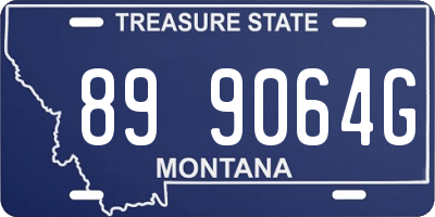 MT license plate 899064G