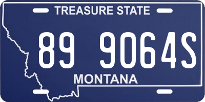 MT license plate 899064S