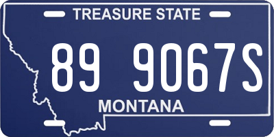 MT license plate 899067S