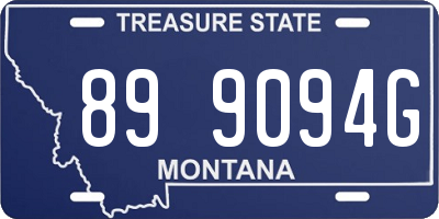 MT license plate 899094G