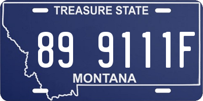MT license plate 899111F