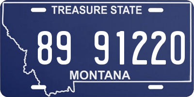 MT license plate 899122O