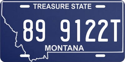 MT license plate 899122T