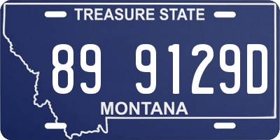 MT license plate 899129D