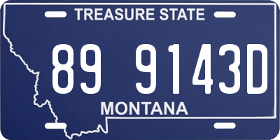 MT license plate 899143D
