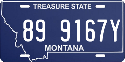MT license plate 899167Y