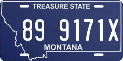 MT license plate 899171X