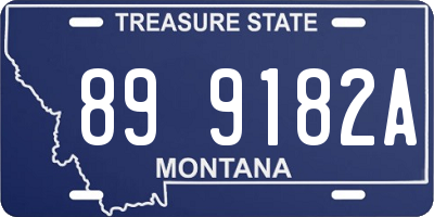 MT license plate 899182A