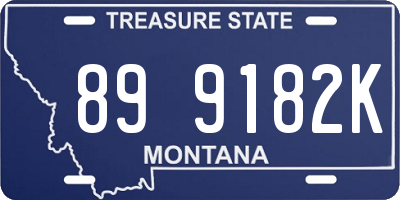 MT license plate 899182K