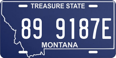 MT license plate 899187E