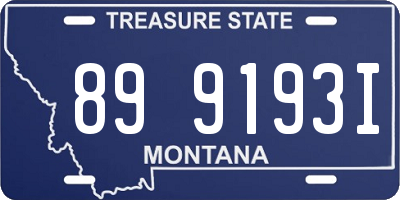 MT license plate 899193I