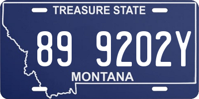MT license plate 899202Y