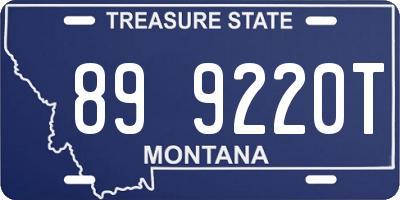MT license plate 899220T