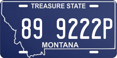 MT license plate 899222P