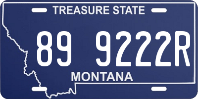 MT license plate 899222R