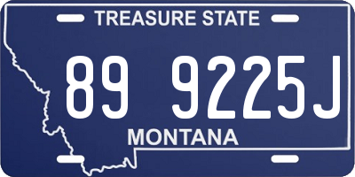 MT license plate 899225J