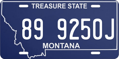 MT license plate 899250J