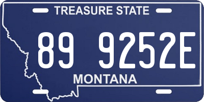 MT license plate 899252E