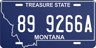 MT license plate 899266A