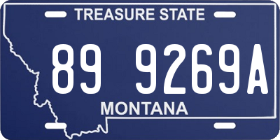 MT license plate 899269A