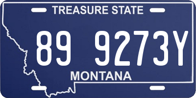 MT license plate 899273Y