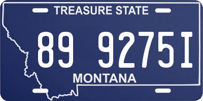 MT license plate 899275I