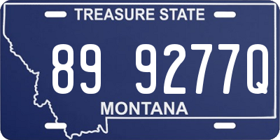 MT license plate 899277Q